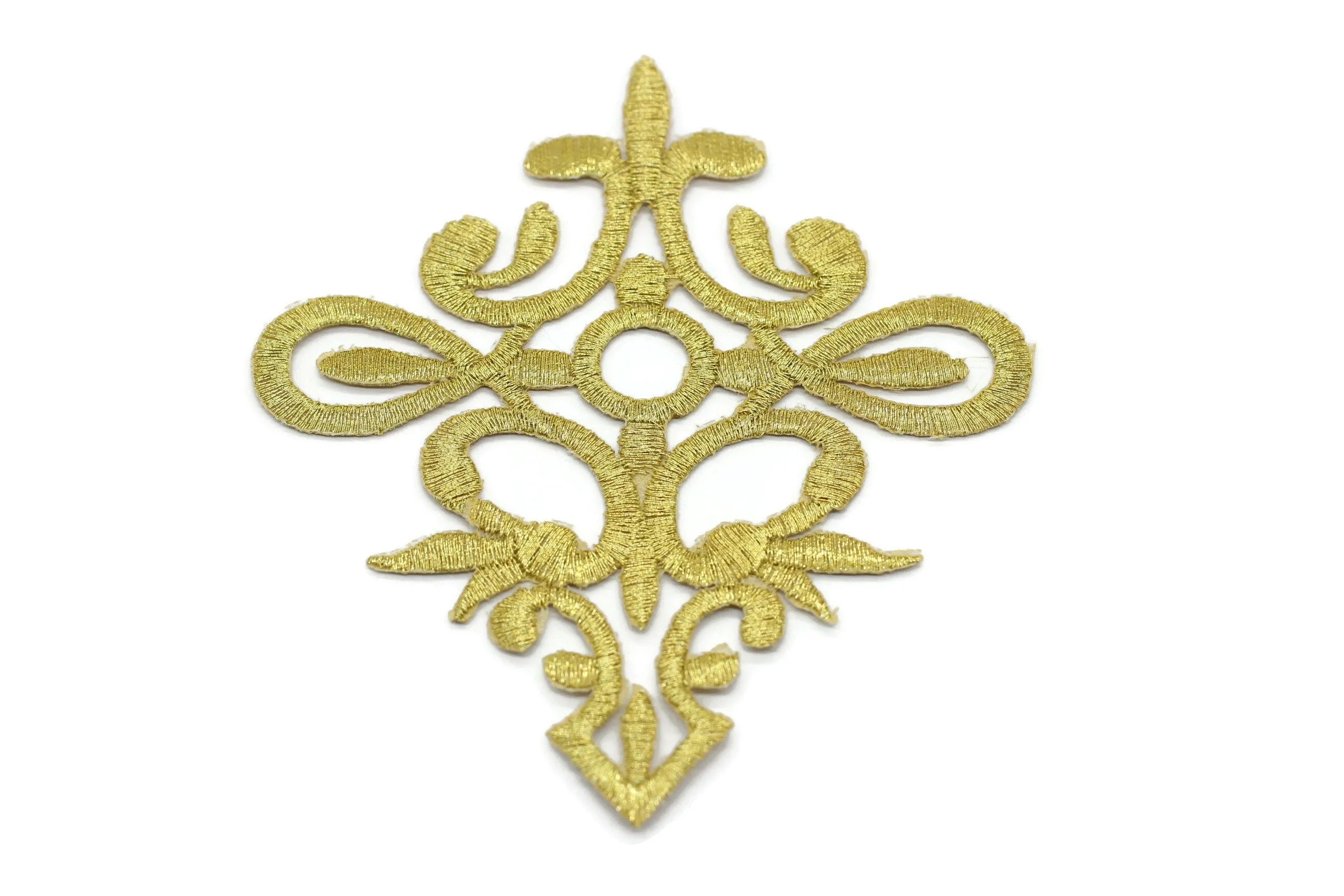 10 Pcs Gold Celtic Patch 4.3x3.7 Inches Iron On Patch Embroidery,  Celtic Custom Patch, High Quality Sew On Badge for Denim, Sew On Patch