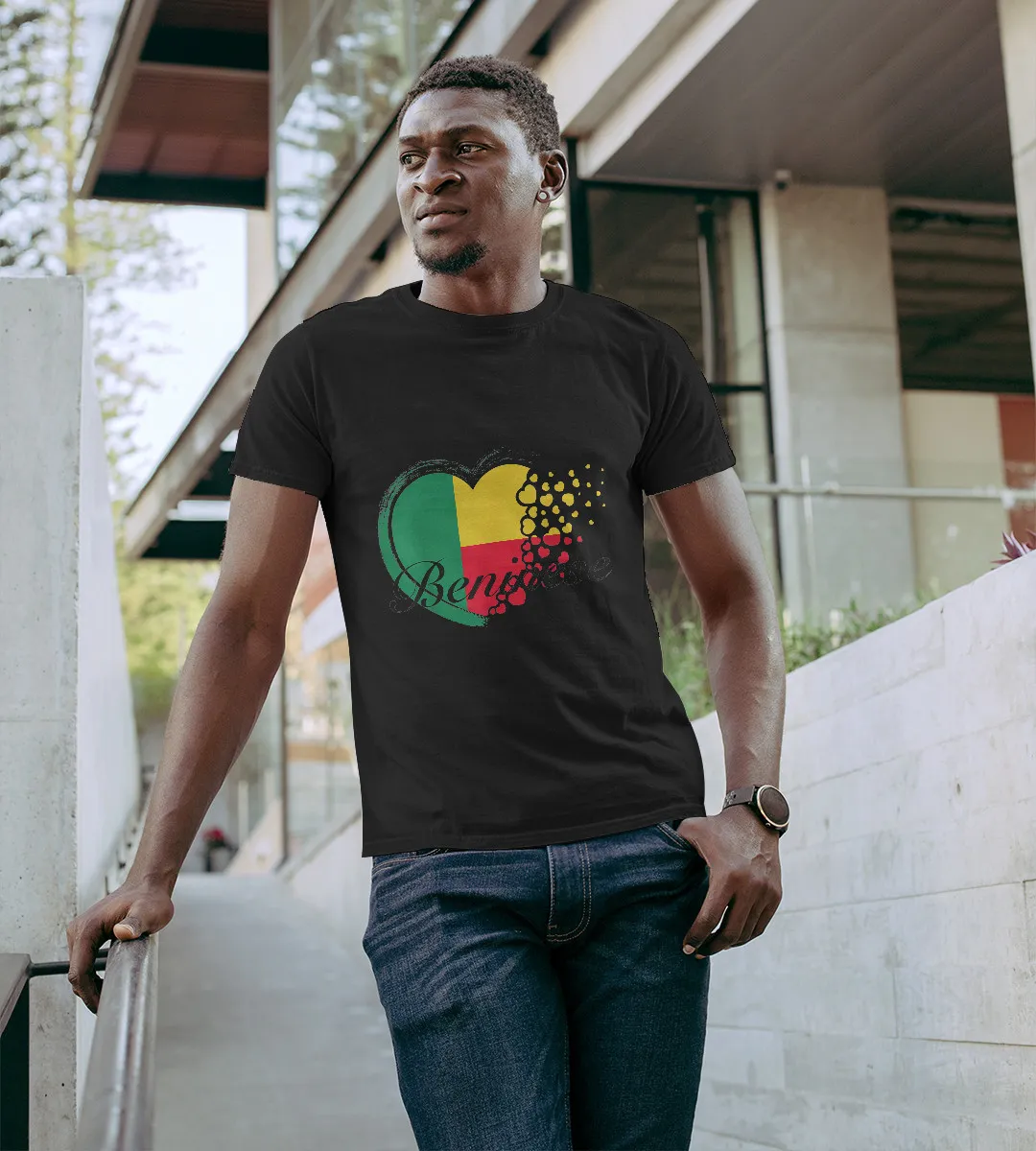 1sttheworld T-Shirt - Drapeau Bénin Flag T-Shirt Black A35