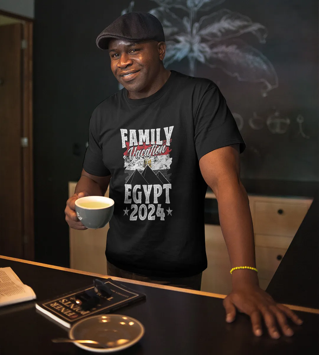 1sttheworld T-Shirt - Family Vacation Egypt 2024 Beach Summer Vacation T-Shirt Black A35