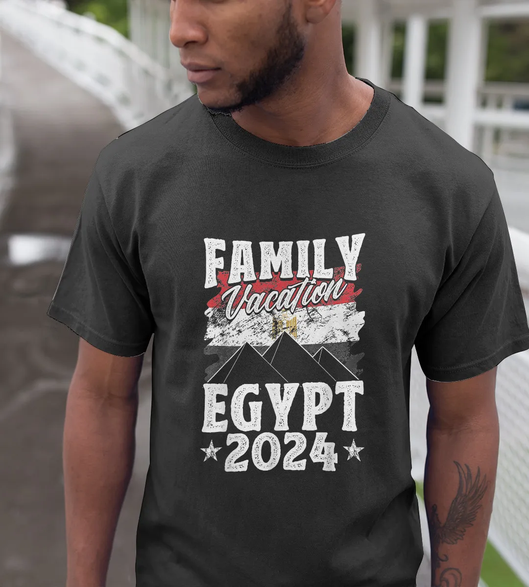 1sttheworld T-Shirt - Family Vacation Egypt 2024 Beach Summer Vacation T-Shirt Black A35