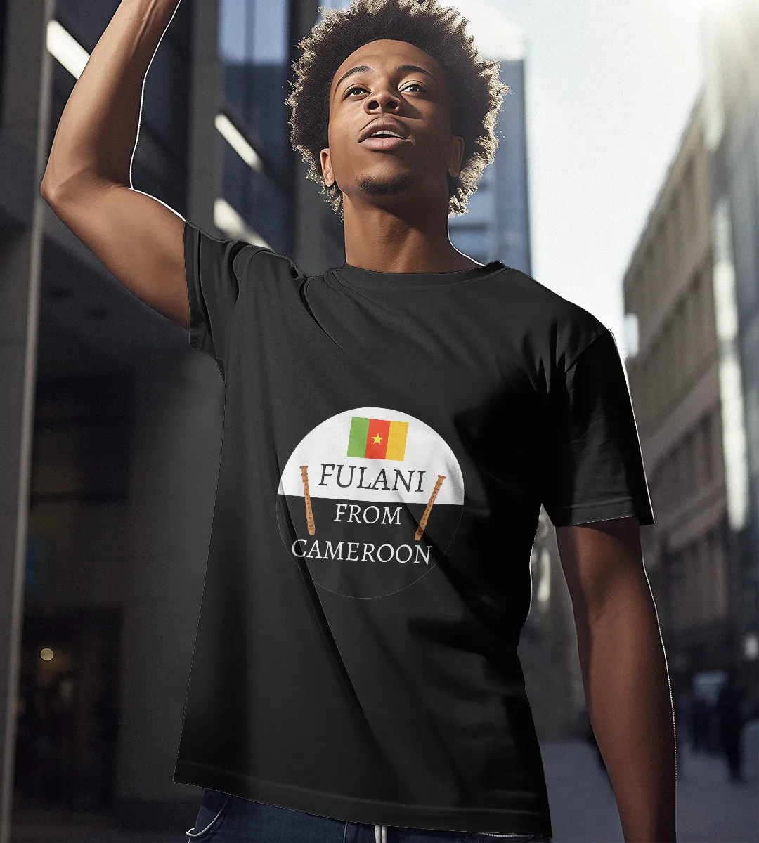 1sttheworld T-Shirt - Fulani From Cameroon  Culture, Islam T-Shirt Black A35