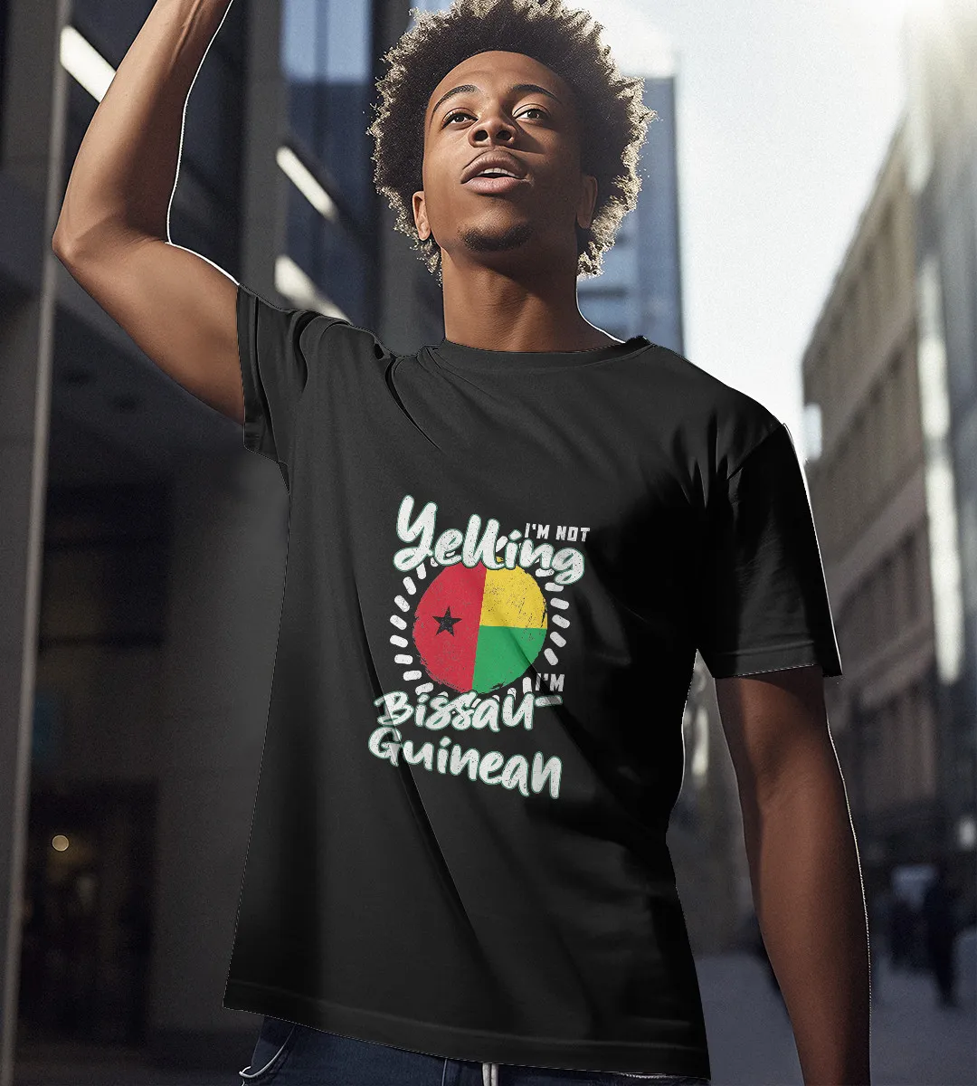 1sttheworld T-Shirt - Guine bissau Traveling African Tourist National T-Shirt Black A35