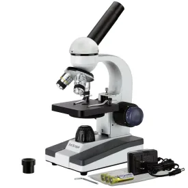 AmScope M150 Series Portable LED Monocular Student Compound Microscope 40X-1000X Magnification