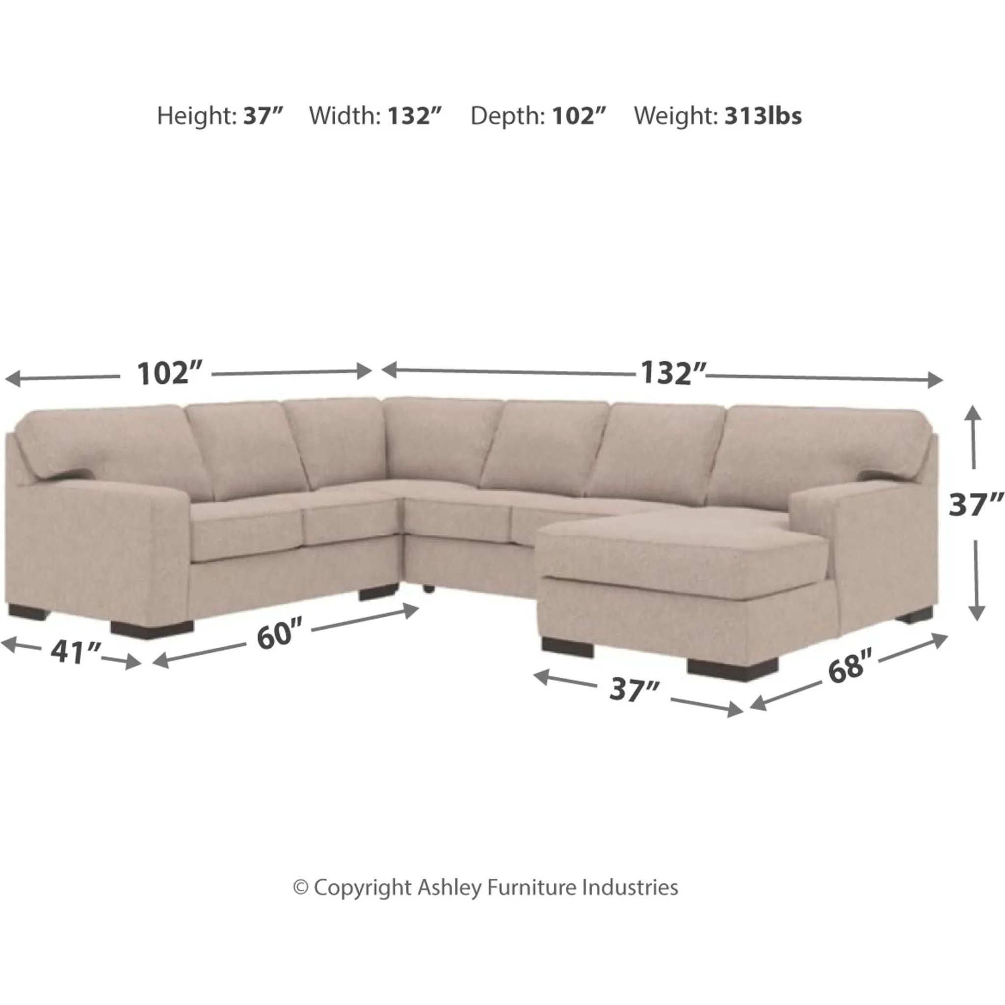 Ashlor-Exclusive 4 Piece Sectional