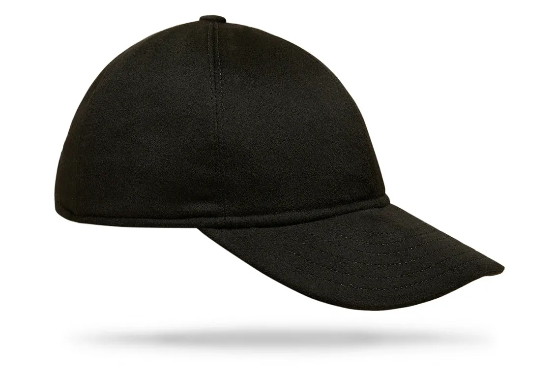 Cashmere Baseball Cap - Black