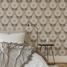 Charlotte Country Floral Trellis Stencil for Walls