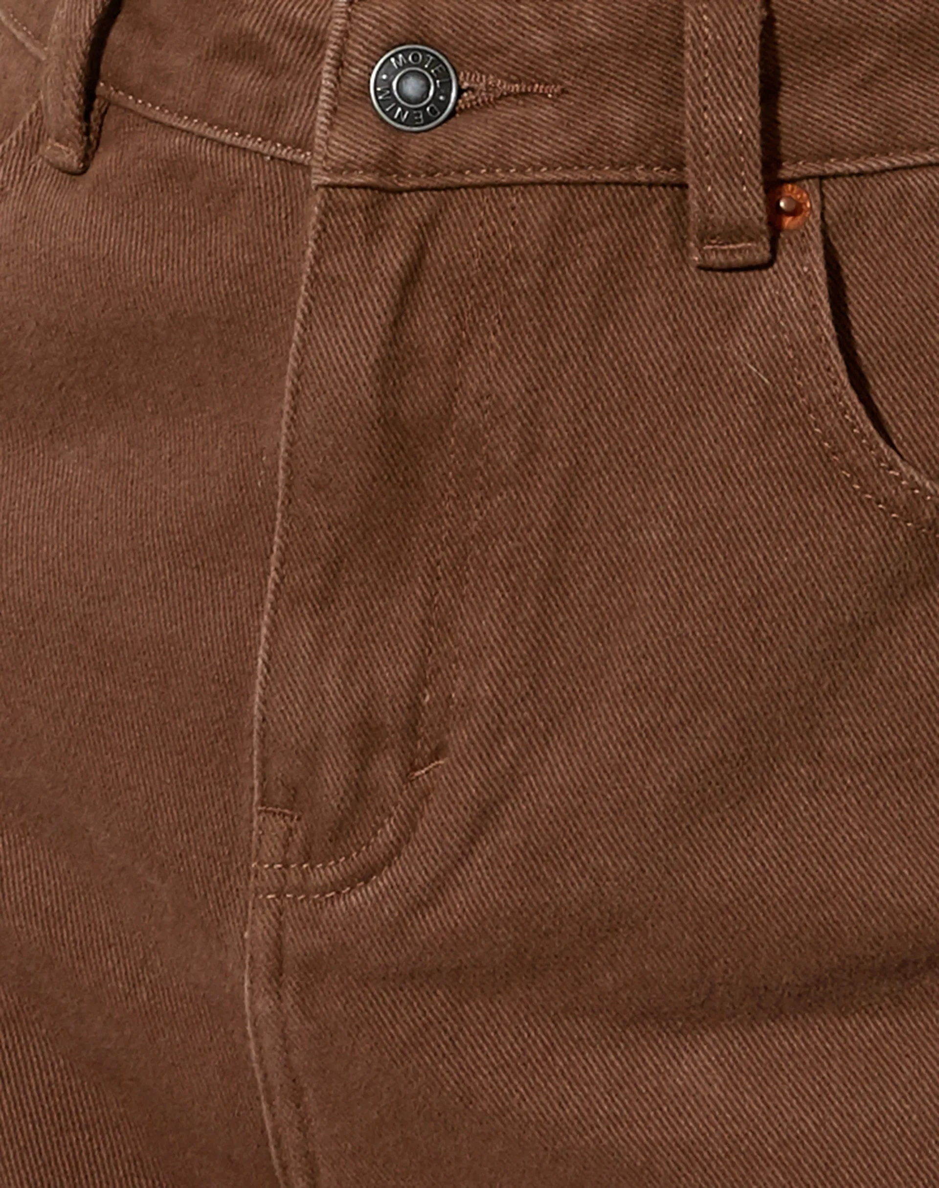 Dad Denim Shorts in Rich Brown