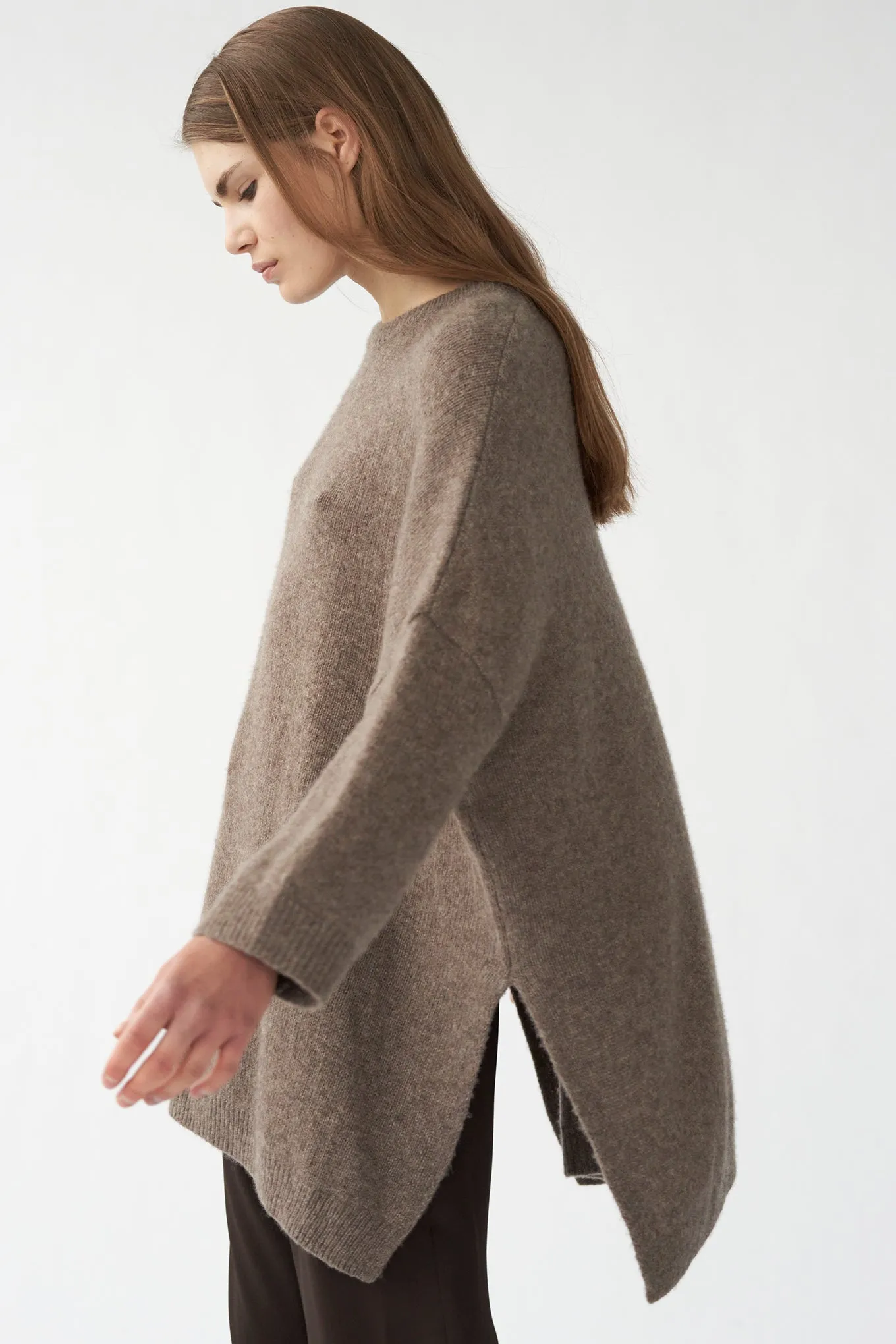 DEAN KNIT - HAZELNUT - SILK/CASHMERE