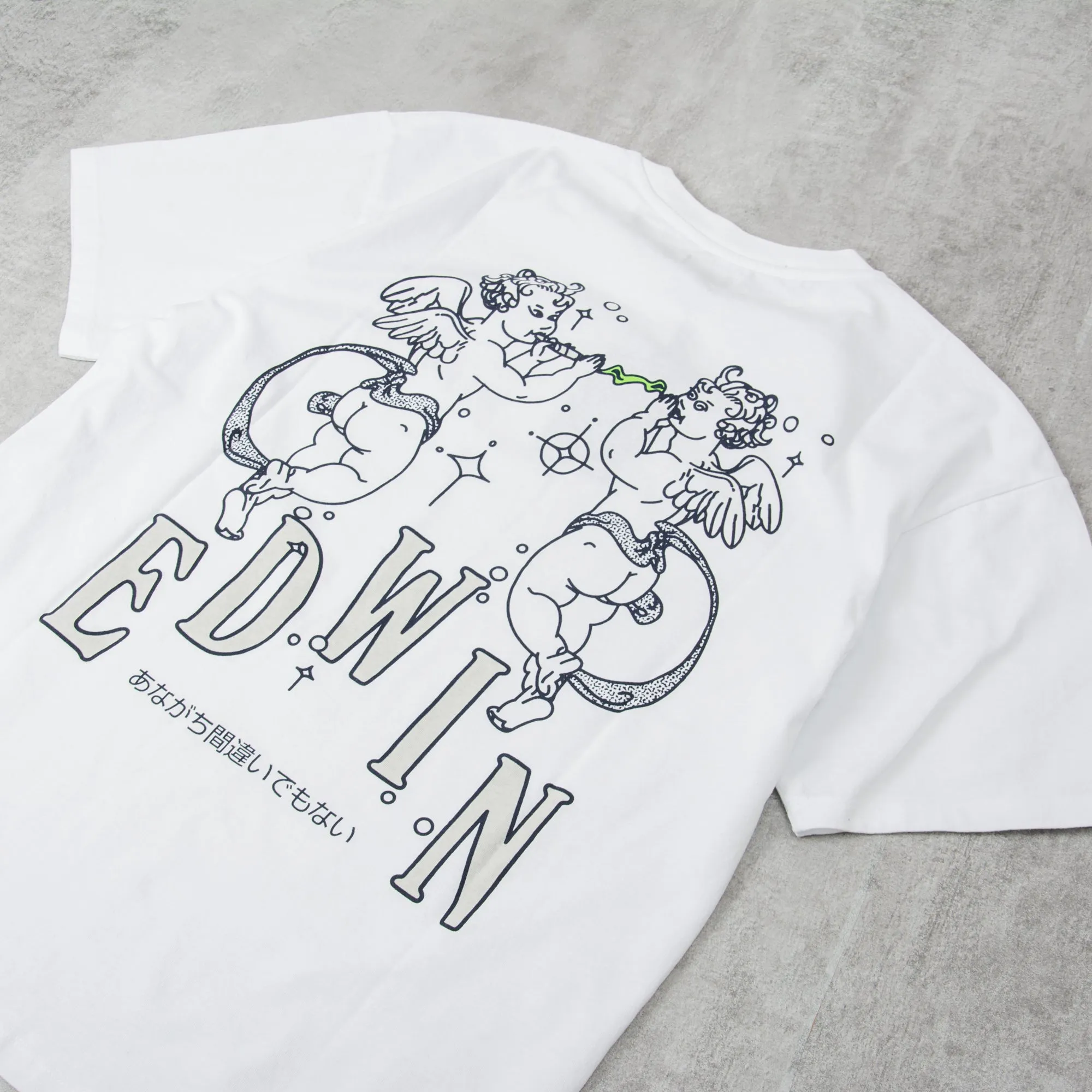 Edwin Angels Tee - White