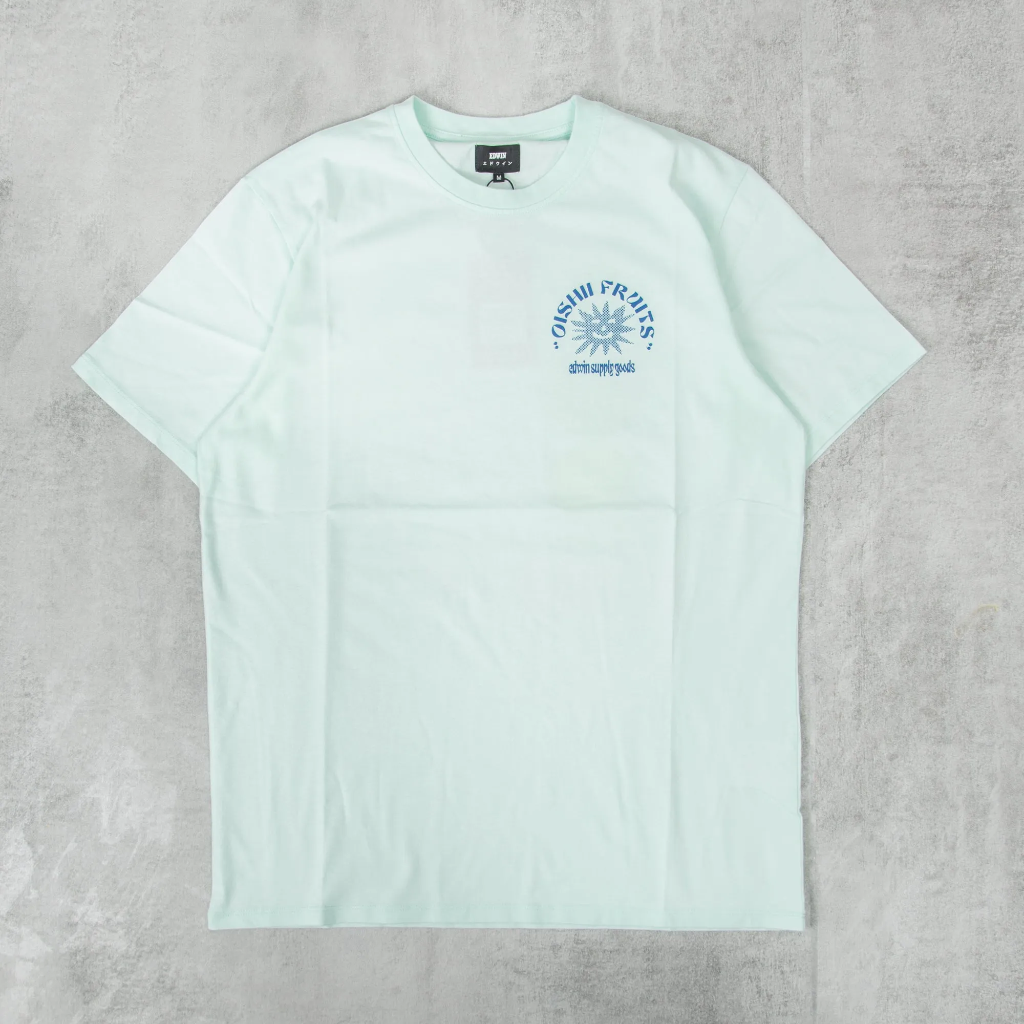 Edwin Ringo Oishii Tee - Bleached Aqua