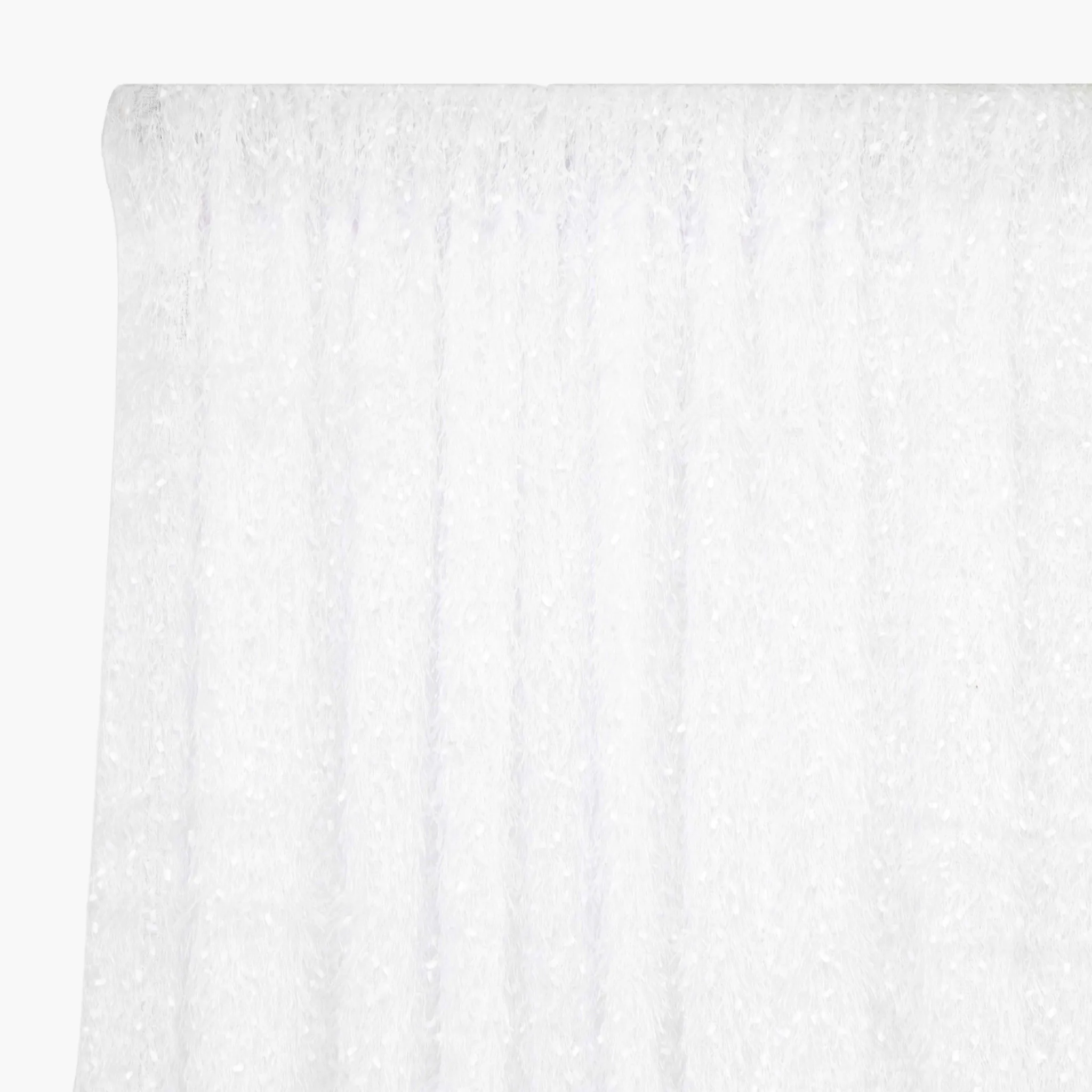 Flurries 12ft H x 52" W Drape/Backdrop Curtain Panel - White