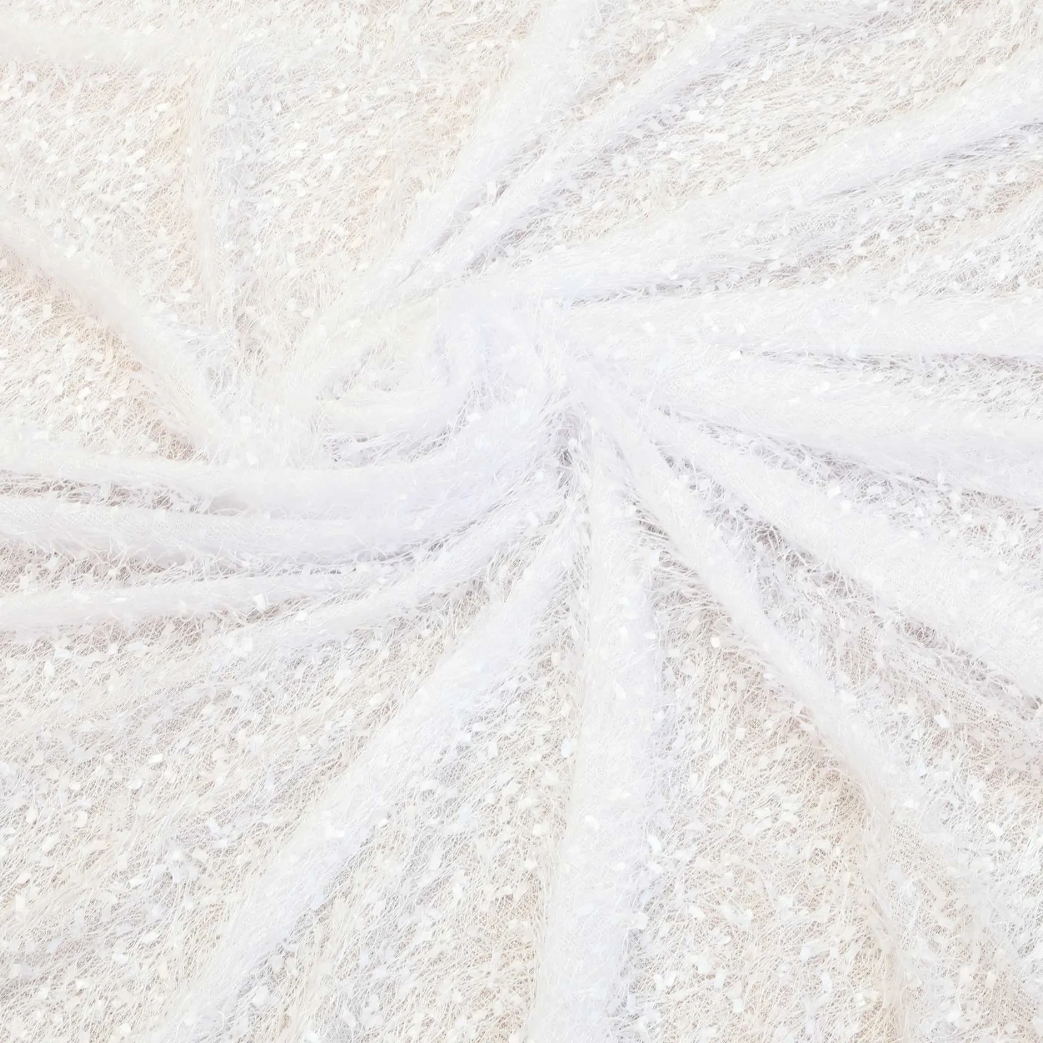 Flurries 12ft H x 52" W Drape/Backdrop Curtain Panel - White