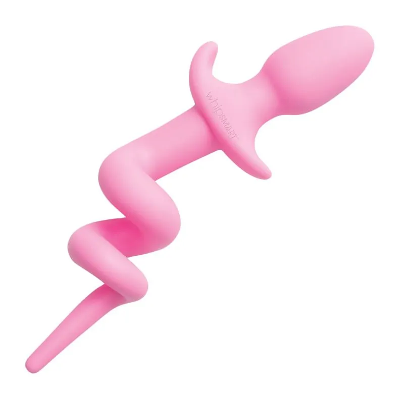 Furry Tales 10 Inch Silicone Piggy Tail Butt Plug Pink