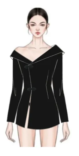 (FW24 ACTIVE) Asymmetrical Pankou Tang Suit (Black)