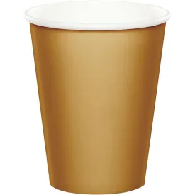 Glittering Gold Paper Cups 9oz 24ct