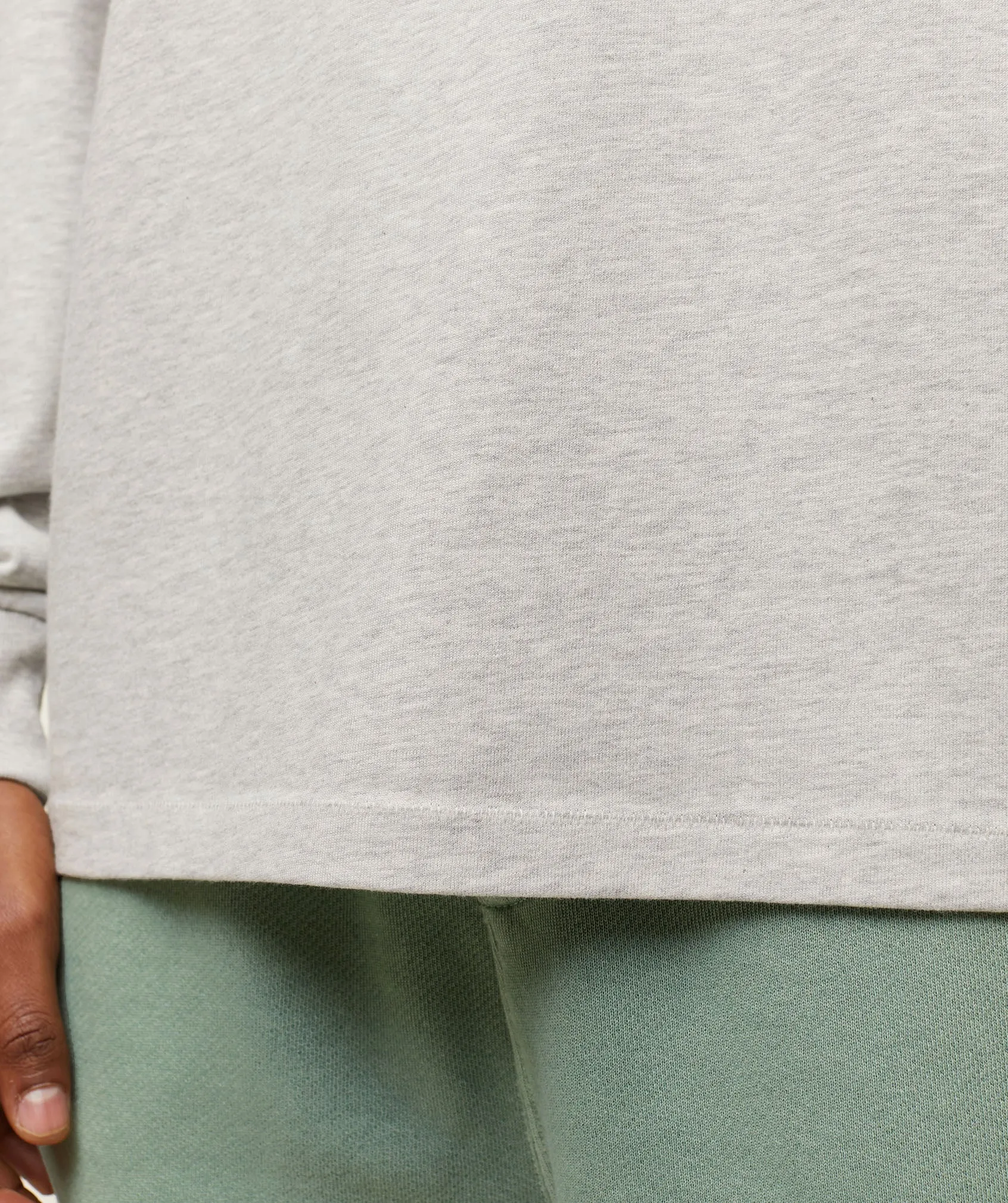 Gymshark everywear Relaxed Long Sleeve Tee - Light Grey Core Marl