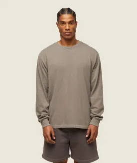 Gymshark everywear Relaxed Long Sleeve Tee - Linen Brown