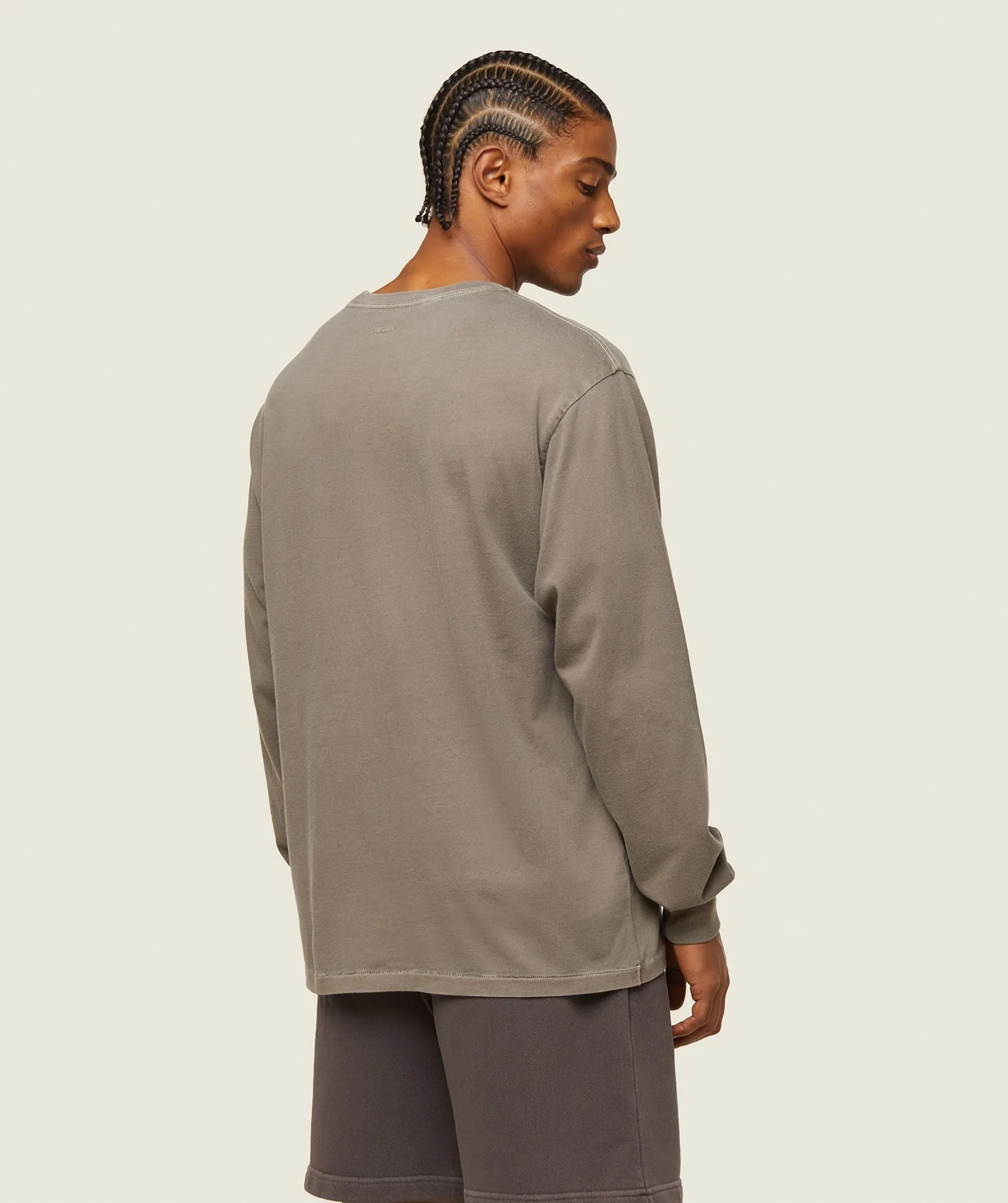 Gymshark everywear Relaxed Long Sleeve Tee - Linen Brown