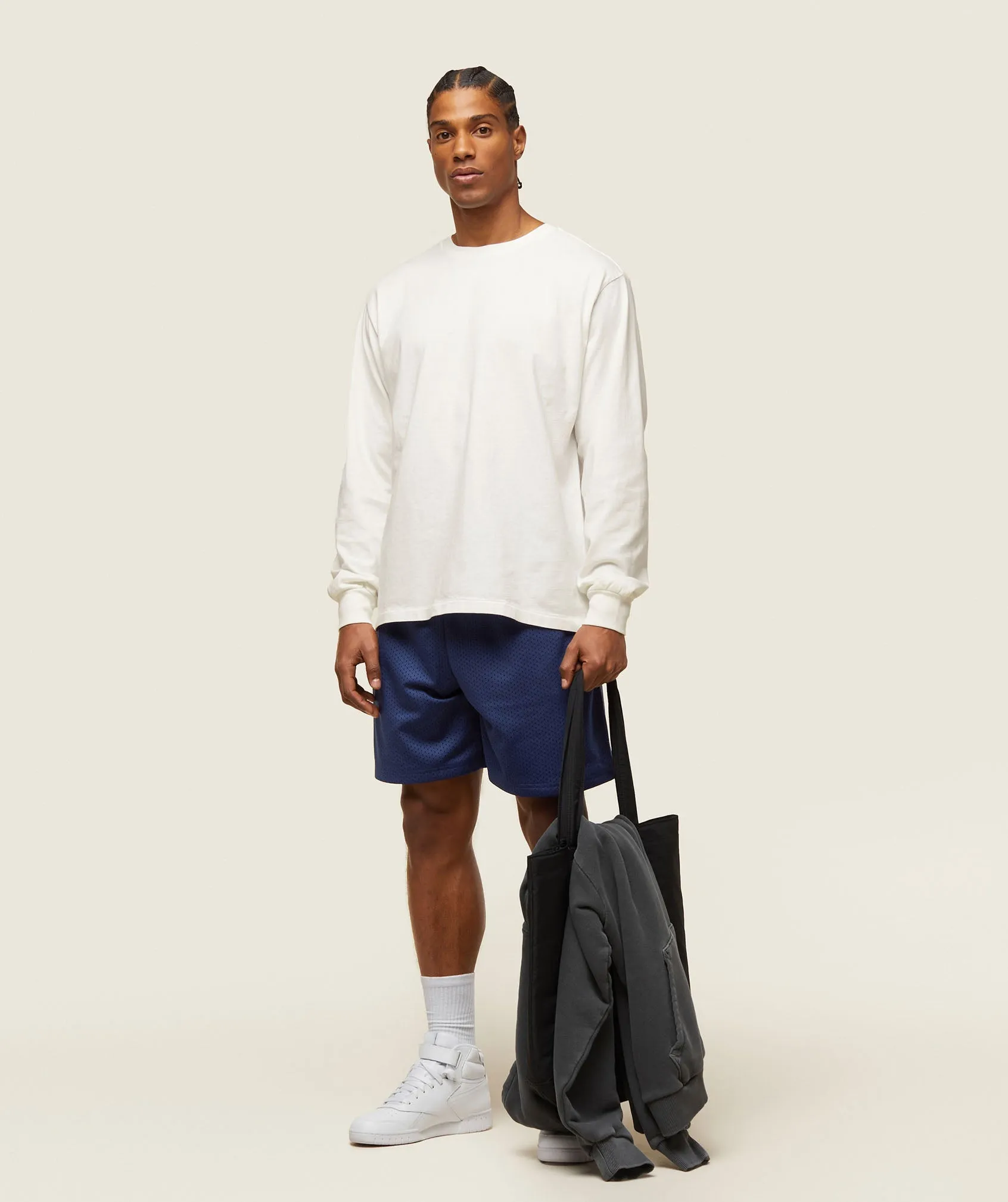 Gymshark everywear Relaxed Long Sleeve Tee - Soft White