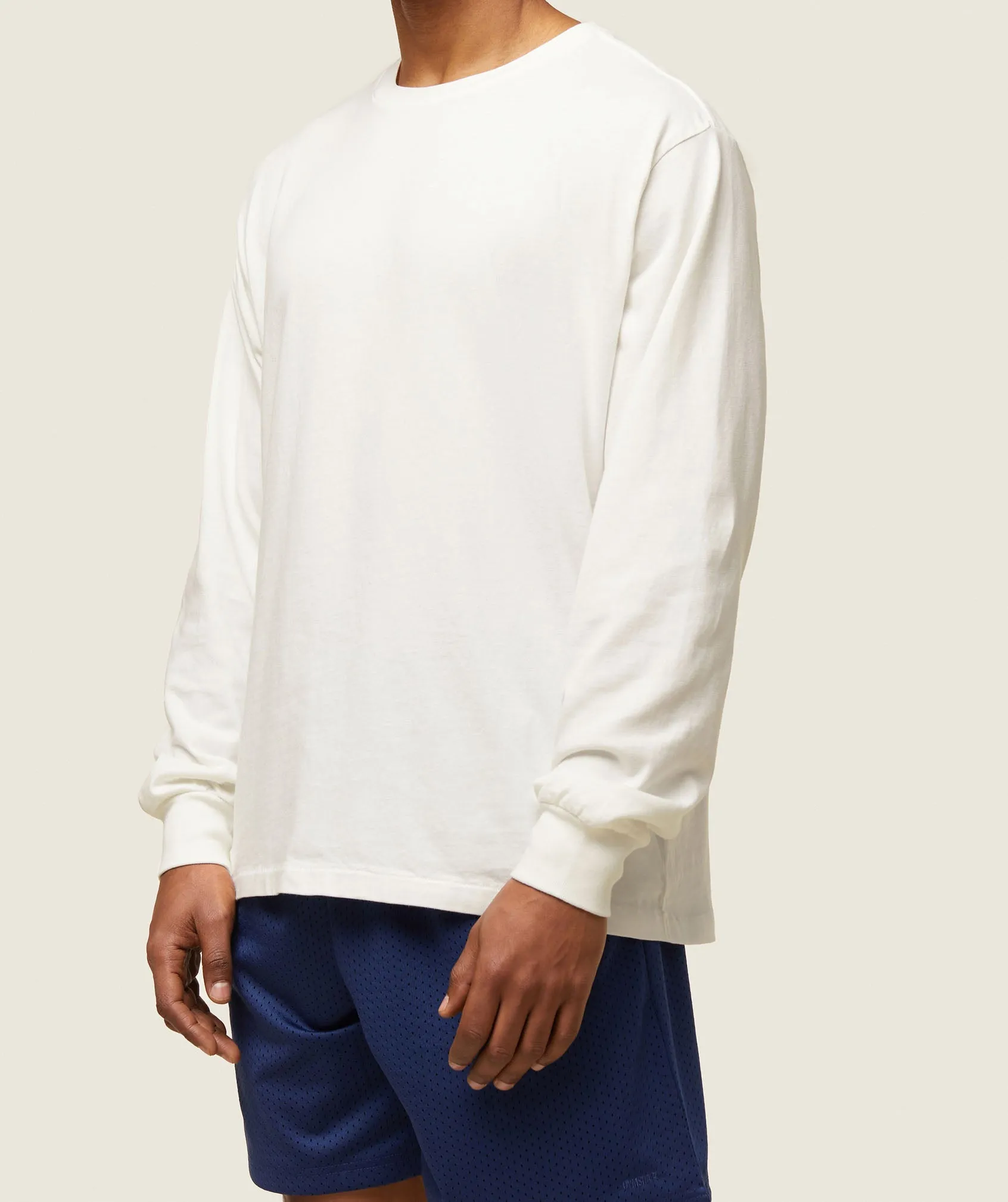 Gymshark everywear Relaxed Long Sleeve Tee - Soft White