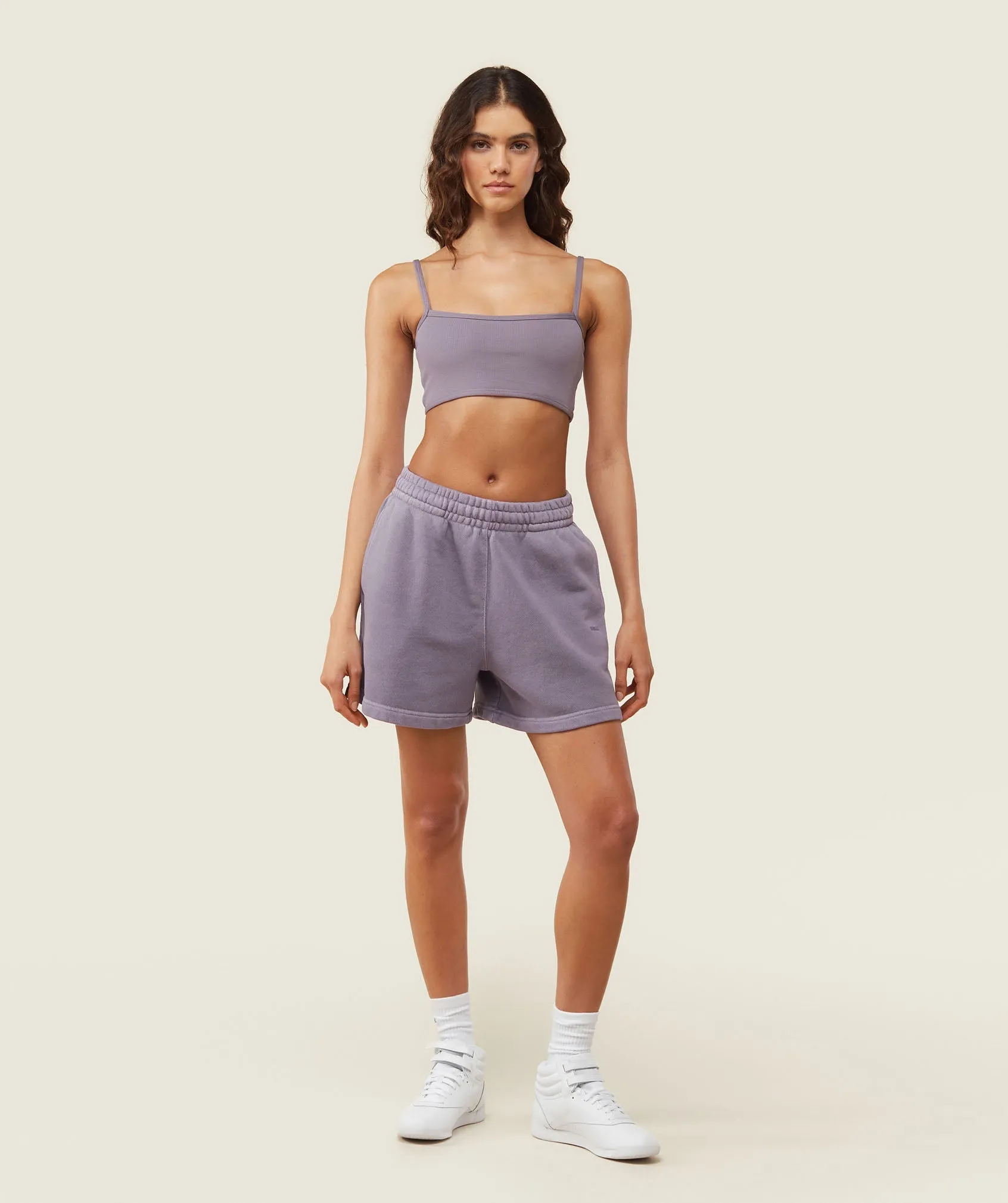 Gymshark everywear Ribbed Bandeau Bra - Fog Purple