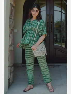 High Low Green Loungewear