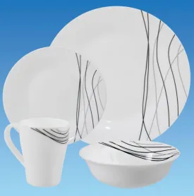 Horizon Streak - 16 Piece Opalware Dining Set