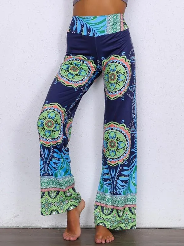 Joyfunear Wide Waistband Tribal Print Pants