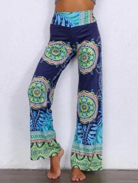 Joyfunear Wide Waistband Tribal Print Pants