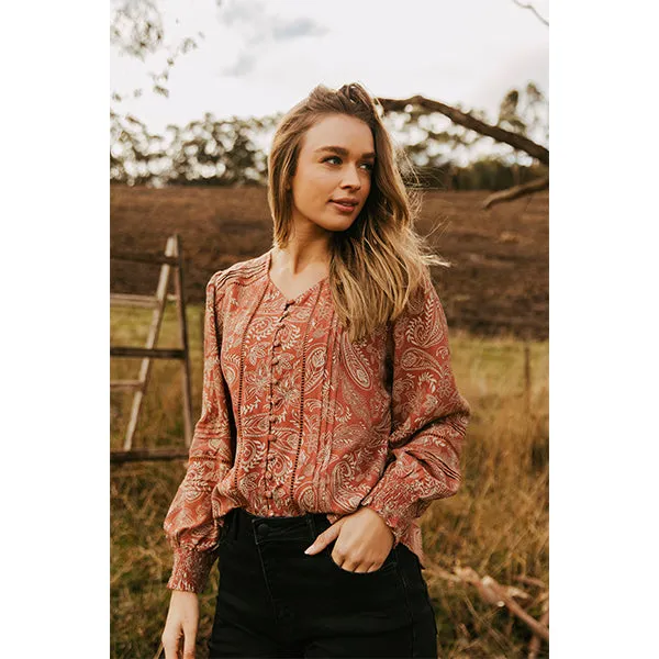 Juliette Paisley Top - Paisley Print