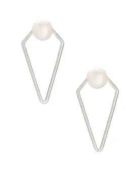 Kendra Scott Demi Open Frame Earrings - Rhodium Metal