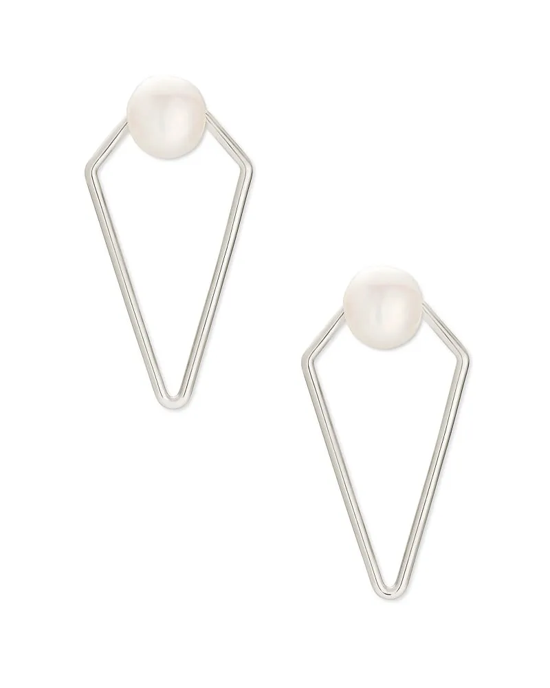 Kendra Scott Demi Open Frame Earrings - Rhodium Metal