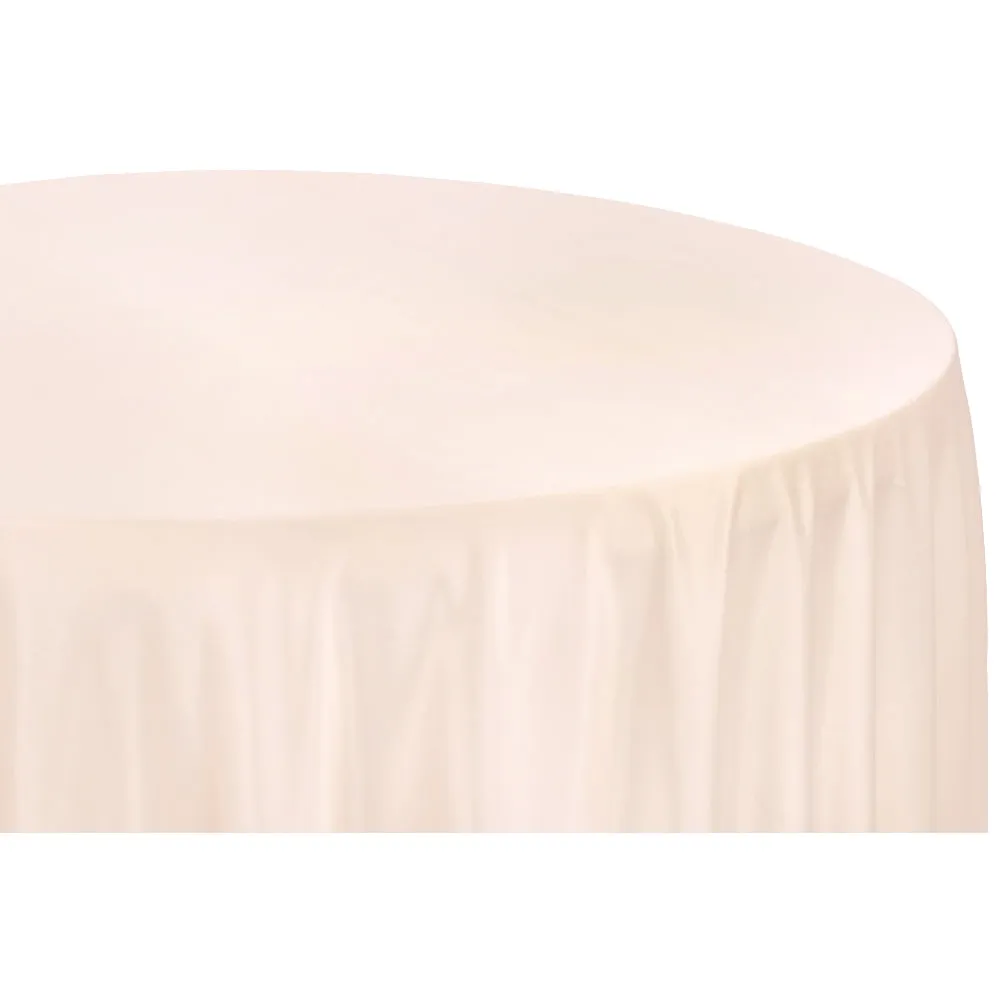 Lamour Satin 132" Round Tablecloth - Blush/Rose Gold