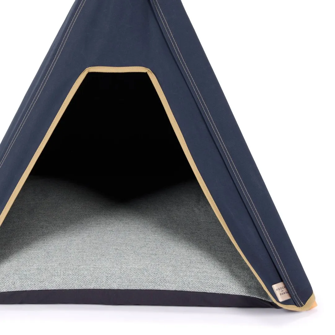Luxury Dog Cushion Bed in Herringbone Tweed