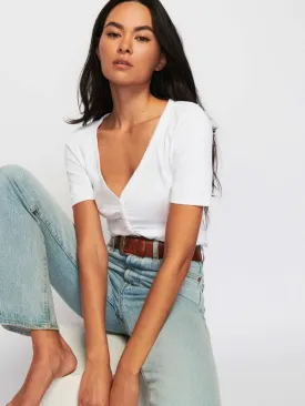 Nation LTD -  Carlotta Femme Button Up in Optic White