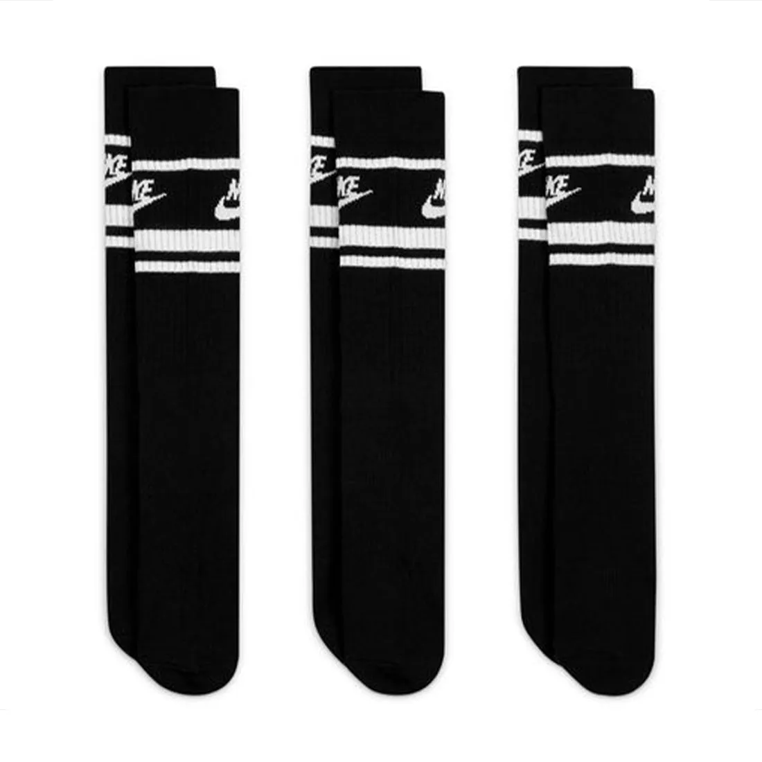 NIKE SPORTSWEAR EVERYDAY ESSENTIAL CREW SOCKS (3 PAIRS) BLACK