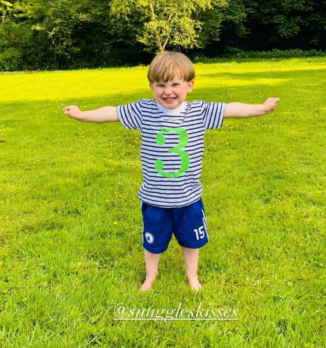 Number 3 Stripe Birthday Tee