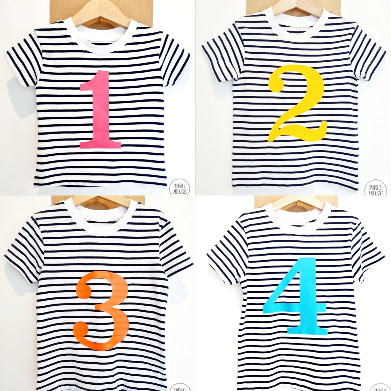 Number 3 Stripe Birthday Tee