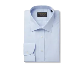 Pale Blue Poplin St James's Collar Classic Fit Single Cuff Shirt