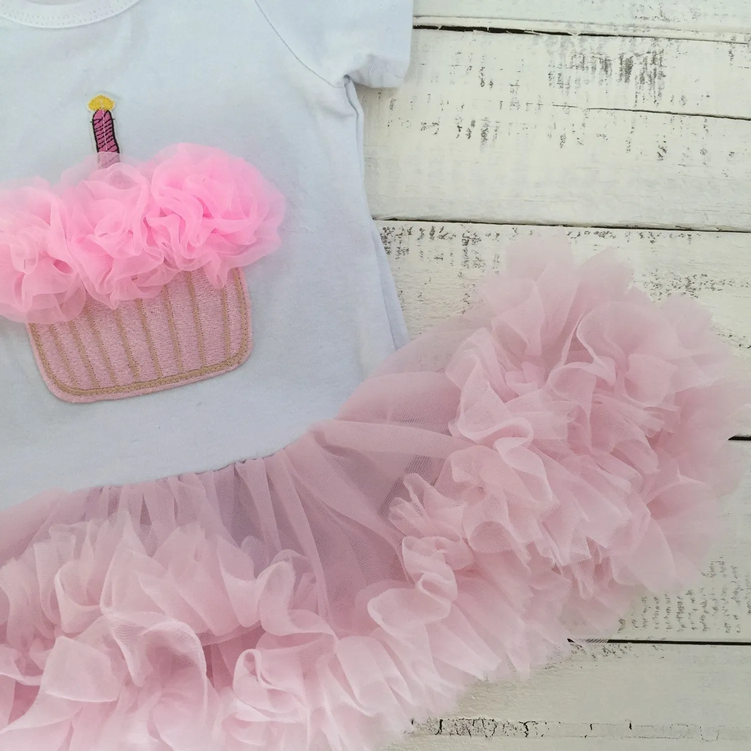 Personalized Cupcake Tutu Dress - Silver or Gold glitter