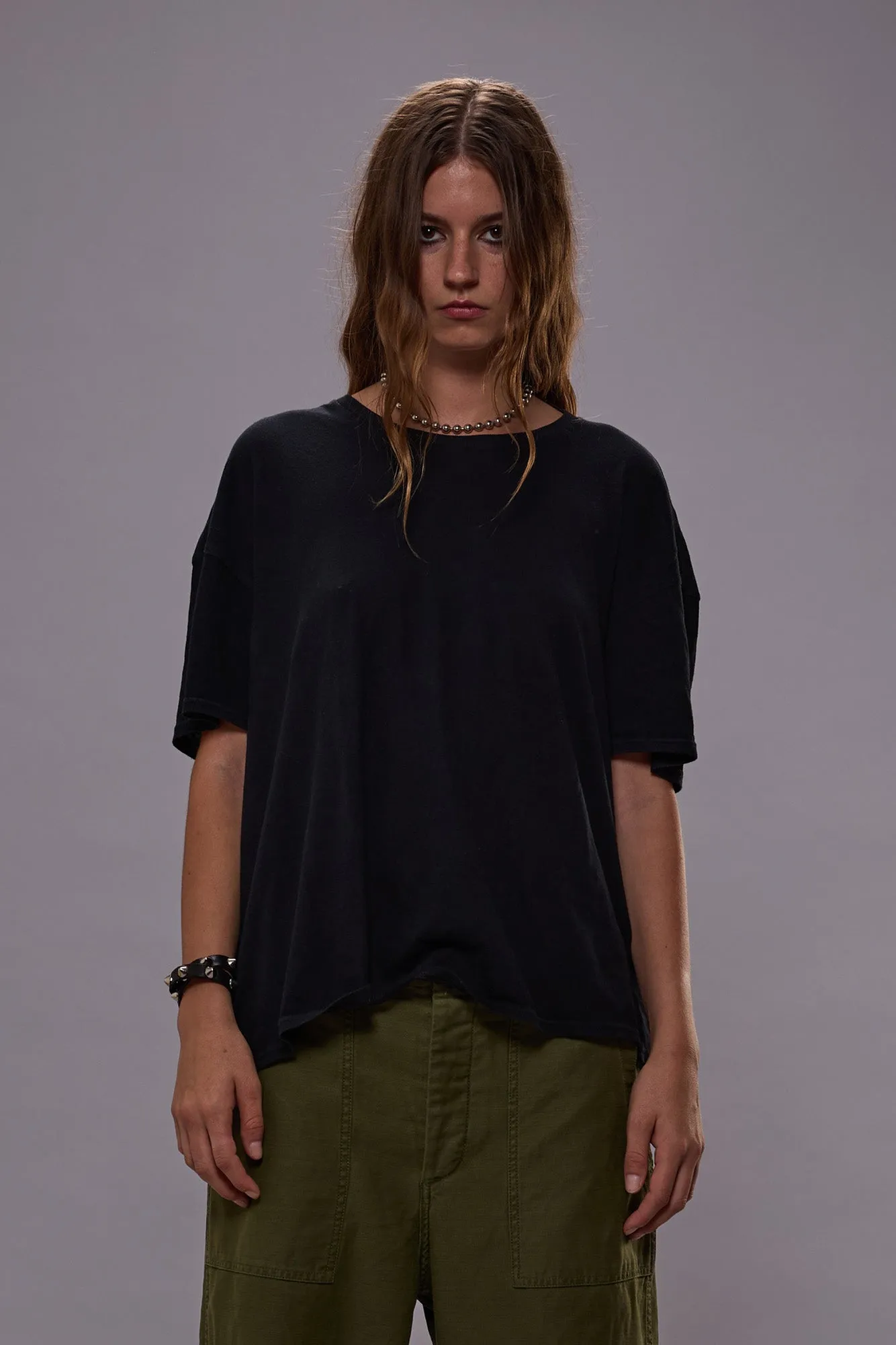RELAXED CASHMERE T - BLACK