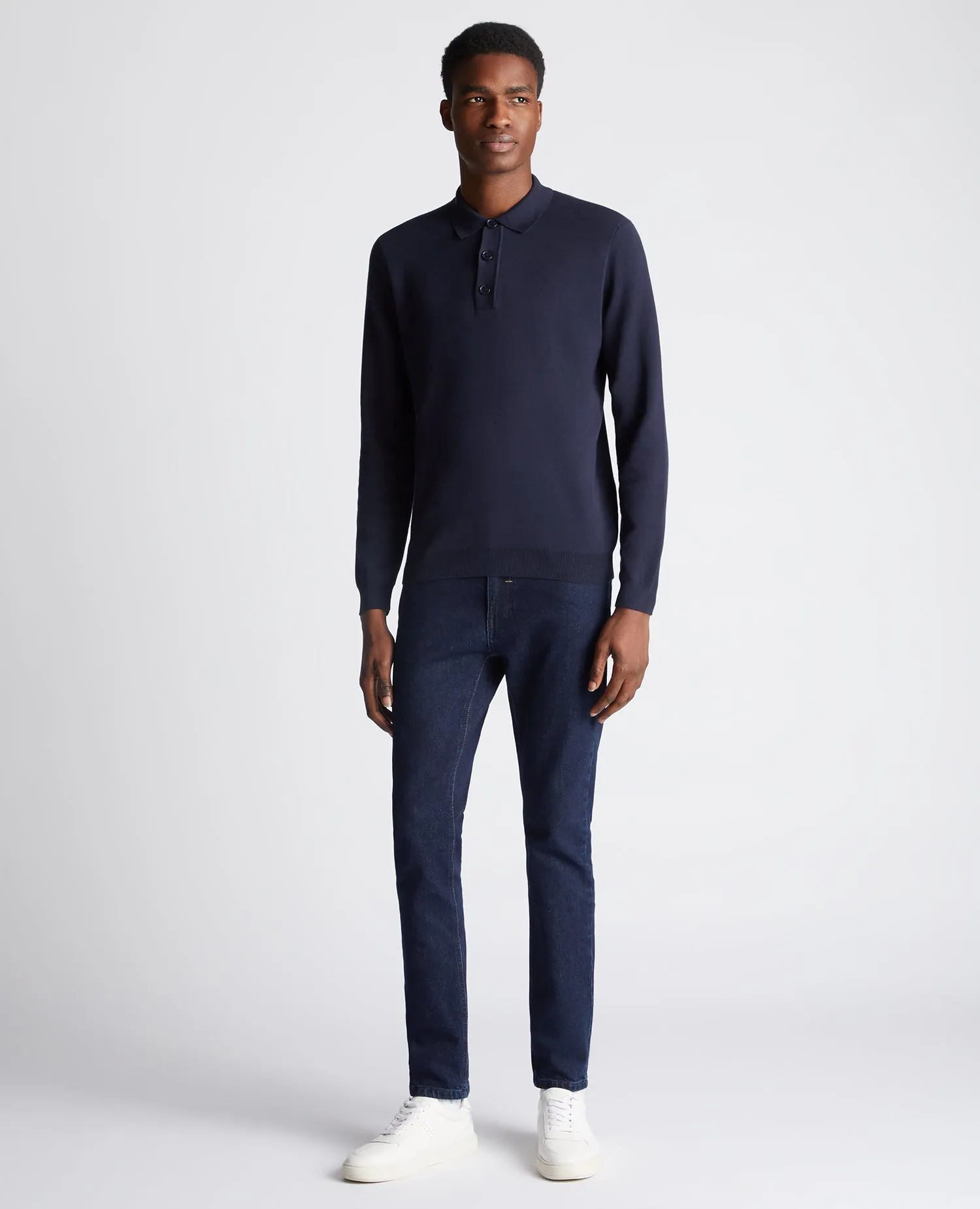 REMUS UOMO® Polo Sweat Shirt/Navy - Winter 23/24 Version