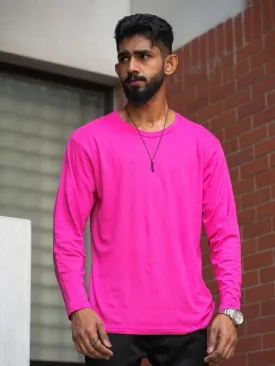 Round Neck Megenta Full Sleeve