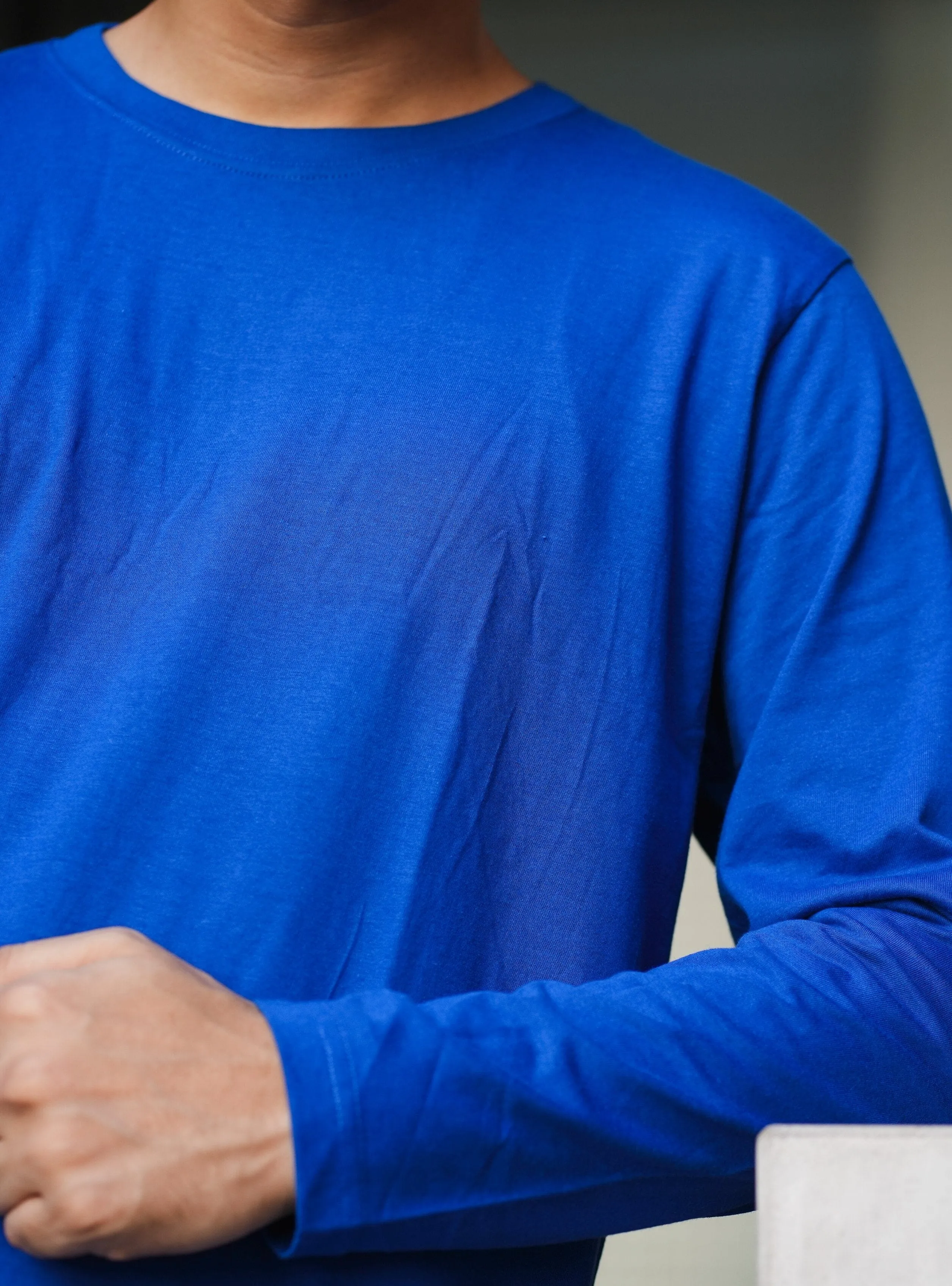 Round Neck Royal Blue Full Sleeve