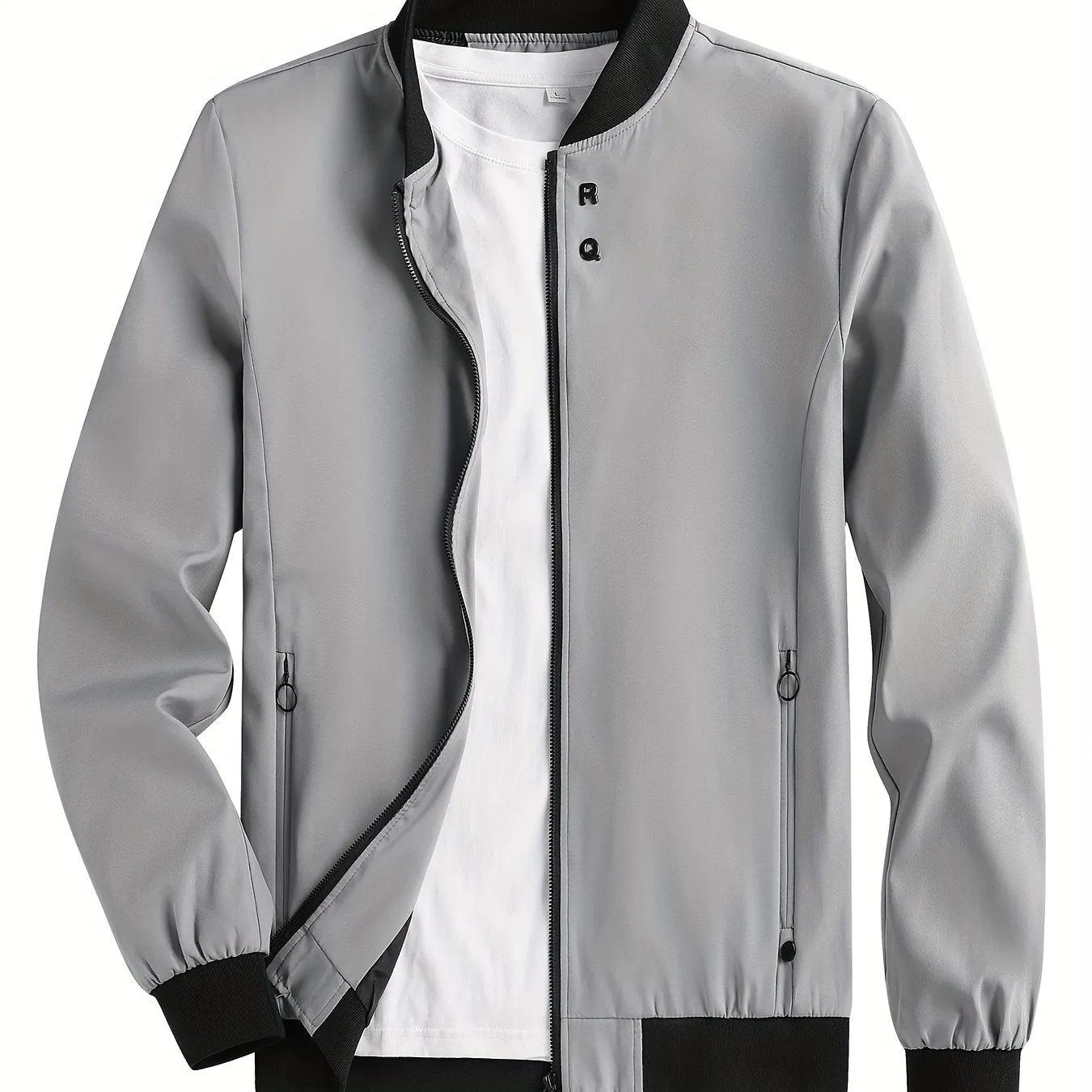 Stay Stylish  Comfy with RQs Windproof Zipper Jacket