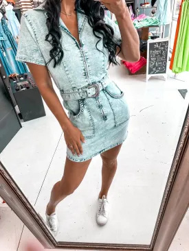 Stick To The Plan Dress Blue