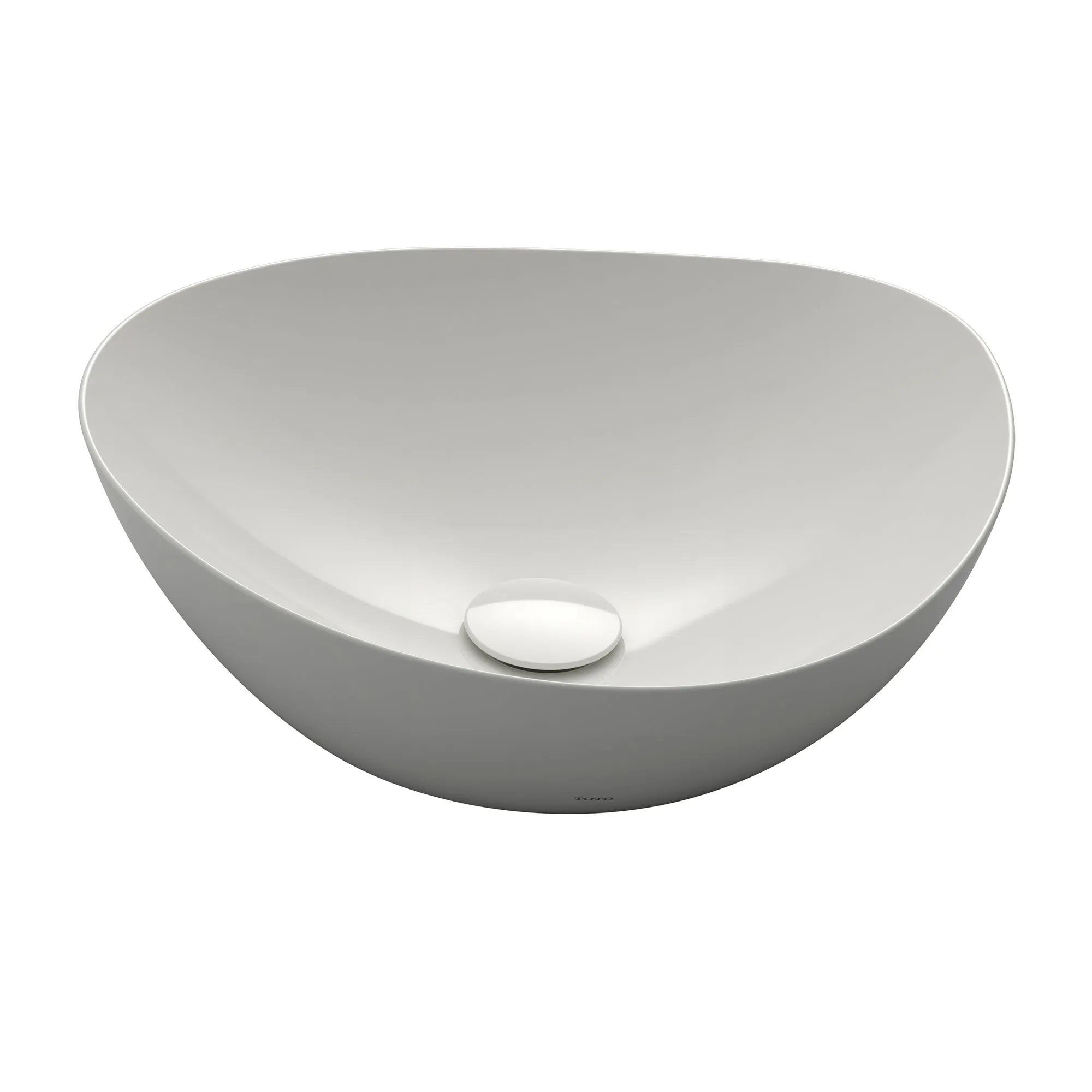 TOTO LT477G#01 Kiwami Asymmetrical Vessel Bathroom Sink with CEFIONTECT, Cotton White