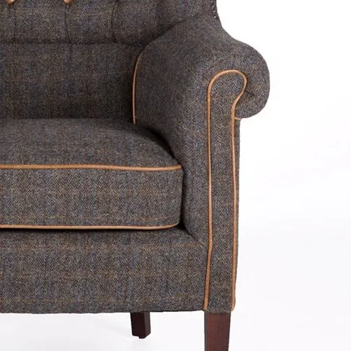 Uist Night Harris Tweed Holker Armchair