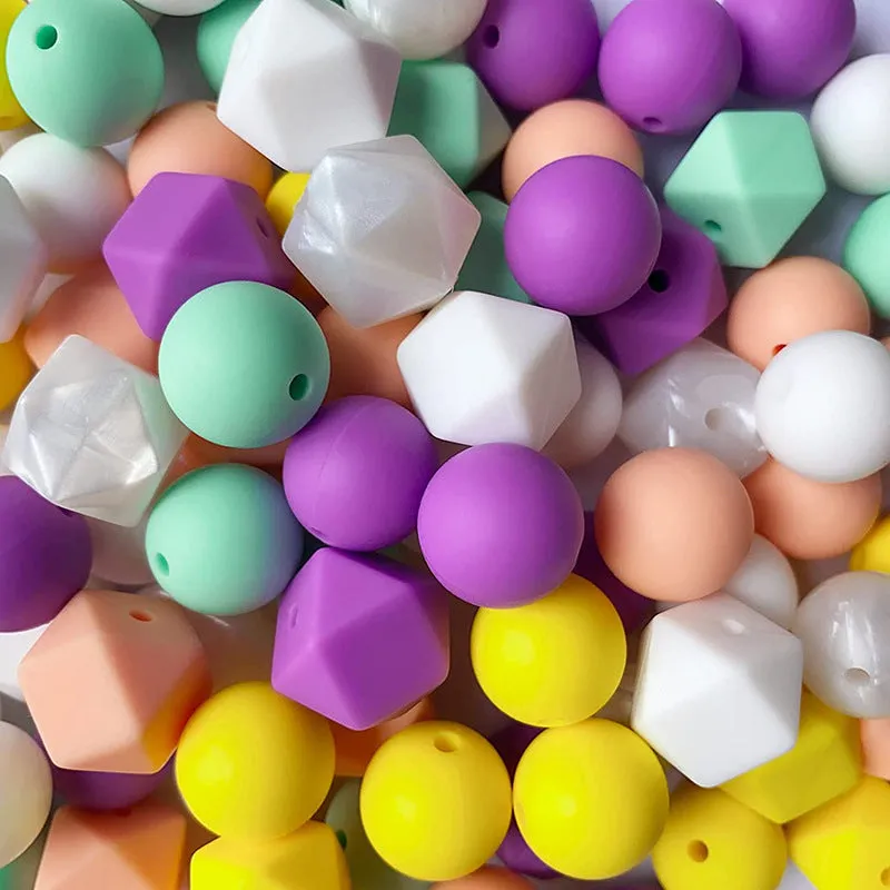 Wholesale 100PCS 15MM  Food Grade Baby Teething Round Silicone Beads