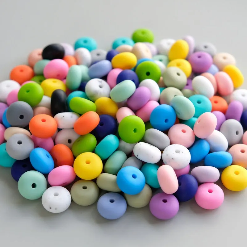 Wholesale 100PCS Candy Color Silicone Beads